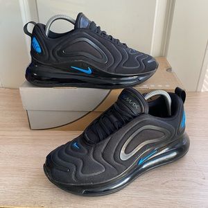 Nike Air Max 720 Black/Blue Sneakers - SZ 6.5 Y- 8 W